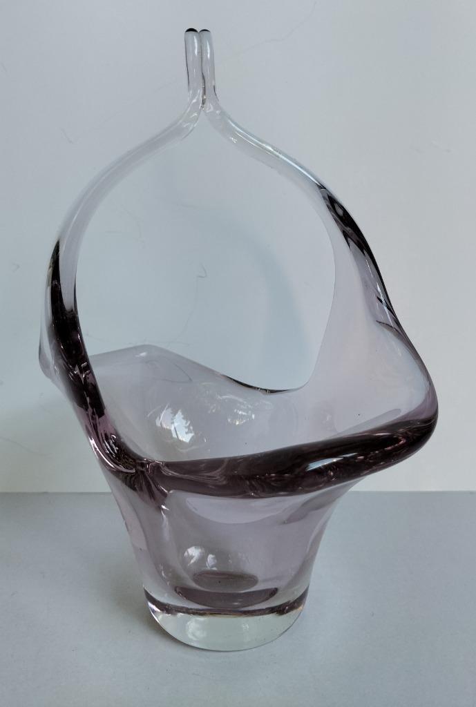 Glazen vide de poche / "mandje, Antiek en Kunst, Antiek | Glas en Kristal, Ophalen of Verzenden