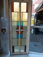 Oude glas in lood raam afhalen voor 65 euro, Antiek en Kunst, Antiek | Glas en Kristal, Ophalen