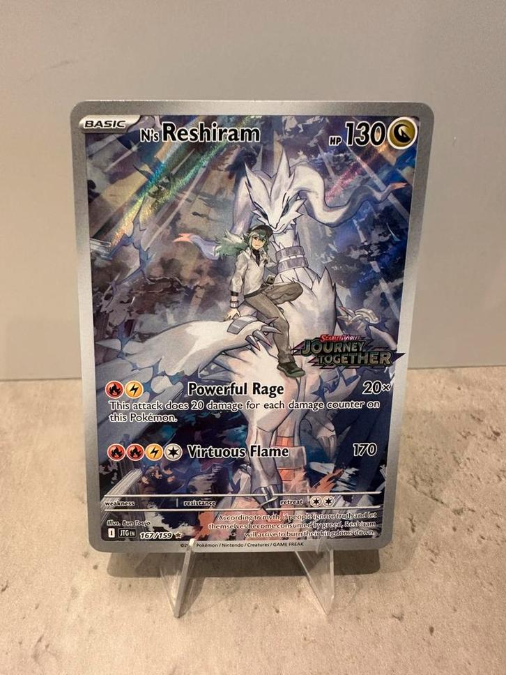 N’s Reshiram 167 JTG Promo, Hobby en Vrije tijd, Verzamelkaartspellen | Pokémon, Zo goed als nieuw, Ophalen of Verzenden