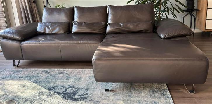 Lederen Loungebank - Stijlvol en Comfortabel!, Huis en Inrichting, Banken | Bankstellen, Gebruikt, Hoekbank, Overige maten, 250 tot 300 cm