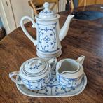 Jager Blue Saks koffiepot en roomstel op schotel, Huis en Inrichting, Keuken | Servies, Overige typen, Ophalen of Verzenden, Zo goed als nieuw