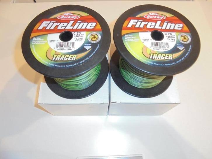 Berkley Fireline Tracer Gevlochten Lijn 0,20mm 13,2kg 1800m., Watersport en Boten, Hengelsport | Roofvissen, Nieuw, Vislijn, Ophalen of Verzenden