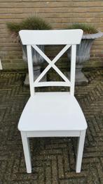 Ikea Ingolf eetkamerstoel wit, Huis en Inrichting, Ophalen, Hout, Gebruikt, Wit