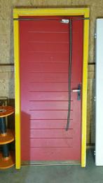 Hardhoute voordeur met kozijn, Doe-het-zelf en Verbouw, Deuren en Horren, Ophalen of Verzenden, 80 tot 100 cm, Buitendeur, 200 tot 215 cm
