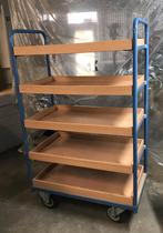 Etagewagen, Fetra, 5x houten bak, 50x91x150 cm, 100 liter of meer, Ophalen, Gebruikt, Transportkar
