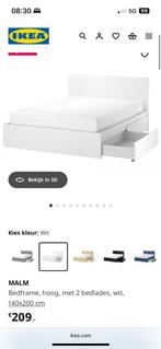 Ikea 140x200 bed & emma sleep matras, Huis en Inrichting, Wit, Tweepersoons, Zo goed als nieuw, 200 cm