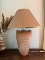 Vintage Roze Art Deco Tafellamp, Huis en Inrichting, Lampen | Vloerlampen, Metaal, Gebruikt, Art deco regency, Ophalen of Verzenden