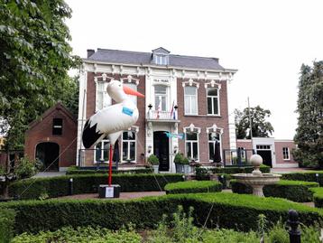 TE HUUR! Opblaasbare Ooievaar, 5 meter hoog! beschikbaar voor biedingen