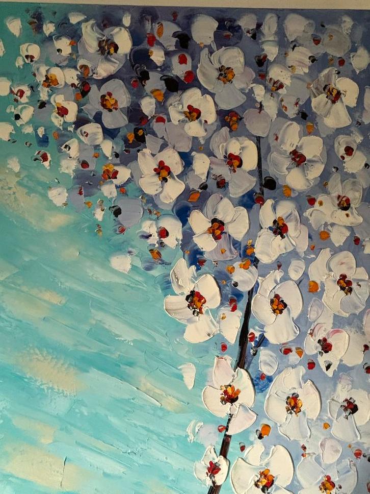 Groot Japans Sakura Schilderij, Antiek en Kunst, Kunst | Schilderijen | Klassiek, Ophalen