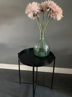 Leuk bijzet tafeltje compleet met vaas inclusief bloemen, Huis en Inrichting, Tafels | Bijzettafels, Minder dan 55 cm, Gebruikt