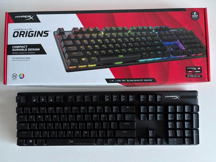 Hyper X Alloy Origins red switch mechanisch toetsenbord, Computers en Software, Toetsenborden, Zo goed als nieuw, Qwerty, Bedraad