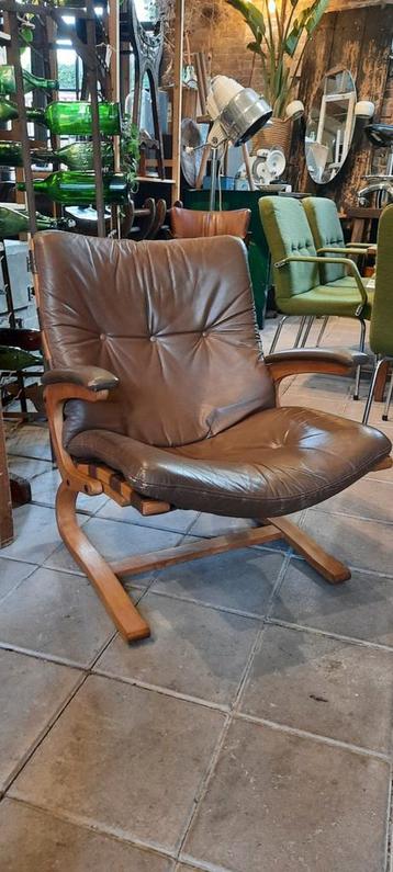 Vintage fauteuil bentwood/leer
