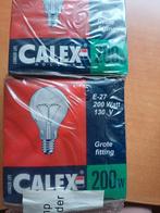 2x Calex gloeilamp 200 Watt helder 130 Volt, Ophalen of Verzenden, E27 (groot), Gloeilamp