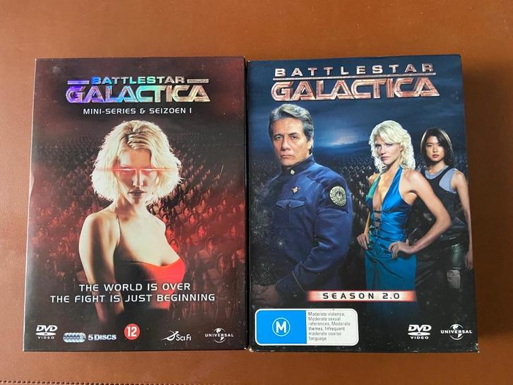 Battlestar Galactica Seizoen 1 en 2 DVD boxsets, Cd's en Dvd's, Dvd's | Tv en Series, Zo goed als nieuw, Science Fiction en Fantasy