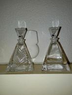 Vintage glazen setje met snijwerk, Ophalen of Verzenden