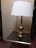 Mooie tafel lamp messing met lichte kap, Ophalen, Zo goed als nieuw, Minder dan 50 cm