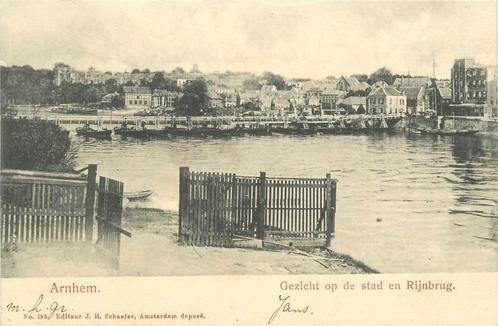 (387-047-023) Arnhem Gezicht op de stad en Rijnbrug, Verzamelen, Ansichtkaarten | Nederland, Gelderland, Voor 1920, Verzenden