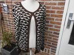 mooi bruin vestje Loom and Lace, mt L met metallic draadje, Bruin, Verzenden, Loom & Lace, Maat 42/44 (L)