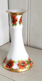 Antieke porseleinen kandelaar met bloemen circa 1920, Ophalen of Verzenden