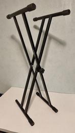 Verstelbaar keyboard standaard, met dubbel statief, ZGAN, Ophalen, Zo goed als nieuw, Instrumentstandaard, Keyboard of Synthesizer