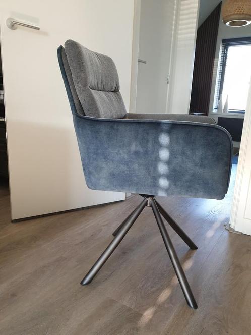 2x armleuning eetstoel Cavaletta in petrol/niagasra, nieuw!, Huis en Inrichting, Fauteuils, Nieuw, Stof, Ophalen
