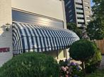 Markies zonwering blauw/wit, Tuin en Terras, Zonneschermen, Ophalen, Gebruikt, Markies, 250 cm tot 450 cm
