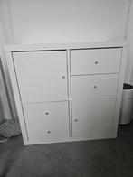 Ikea Kallax 4x4 met inzetstukken, Ophalen, Overige materialen, Gebruikt, 50 tot 100 cm