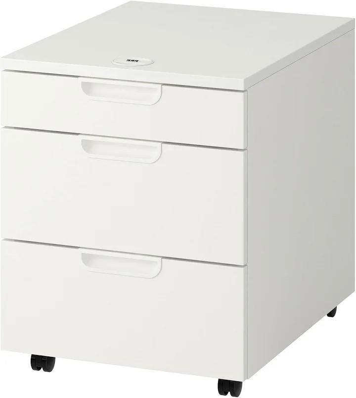 IKEA Ladeblok op wielen, wit, zo goed als nieuw, Huis en Inrichting, Kasten | Ladekasten, Zo goed als nieuw, Minder dan 100 cm