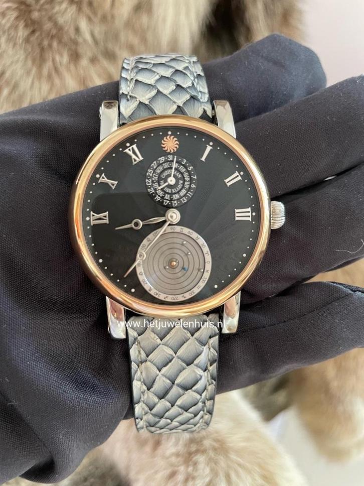 Christiaan van der Klaauw Planetarium Bicolor, Sieraden, Tassen en Uiterlijk, Horloges | Heren, Zo goed als nieuw, Polshorloge