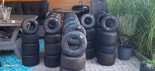 kartbanden slicks/regen Apex,Lecont en Komet, Sport en Fitness, Karting, Gebruikt, Onderdelen Kart, Ophalen