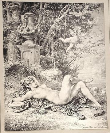 Triomphe de Cupidon 1881 12 dessins erotiques Henri Lossow beschikbaar voor biedingen
