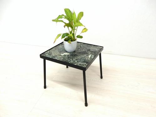 retro vintage bijzettafel plantentafel marmer jaren 50 / 60, Verzamelen, Retro, Huis en Inrichting, Ophalen of Verzenden