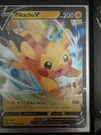 Pikachu V - Pokémon Kaart, Ophalen of Verzenden, Zo goed als nieuw, Losse kaart, Foil