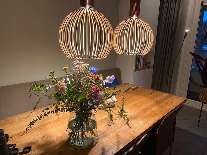 Eettafel notenhout 220 x 100 cm merk Riva 1920, Huis en Inrichting, Tafels | Eettafels, Gebruikt, 100 tot 150 cm, 200 cm of meer