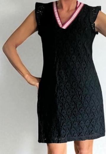 Lola Liza donkerblauwe lace jurk met roze strik rug mt 42 beschikbaar voor biedingen