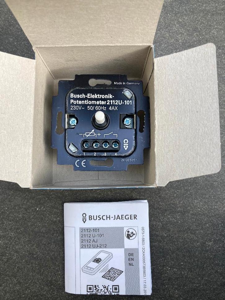 Dimmer ABB Busch-Jaeger complete set, Doe-het-zelf en Verbouw, Elektra en Kabels, Nieuw, Schakelaar, Ophalen of Verzenden