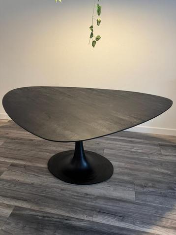 Giga Meubel Eettafel Owen Kiezel Zwart 160 cm |1 jaar oud beschikbaar voor biedingen