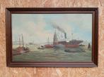 Schilderij havenzicht Rotterdam WD-031, Ophalen of Verzenden