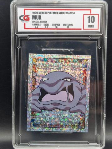 Muk 1999 pokemon sticker special glitter  CG 10 mint beschikbaar voor biedingen