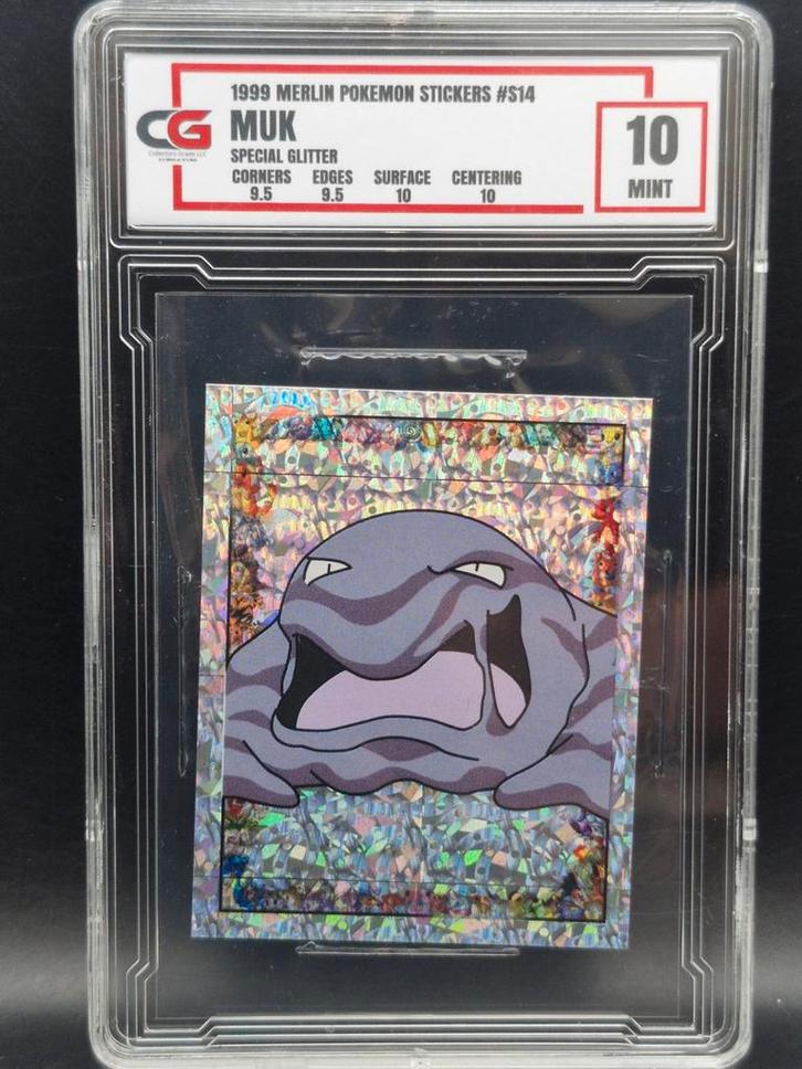 Muk 1999 pokemon sticker special glitter  CG 10 mint, Hobby en Vrije tijd, Verzamelkaartspellen | Pokémon, Zo goed als nieuw, Verzenden