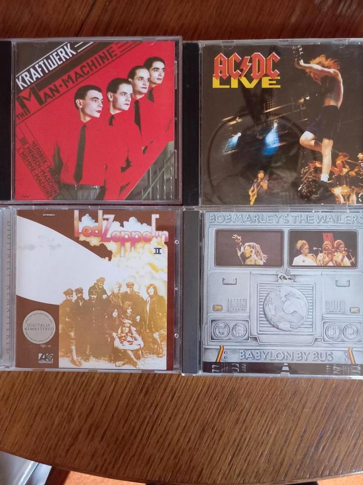 4x CD KRAFTWERK / LED ZEPPELIN / AC/DC / BOB MARLEY., Cd's en Dvd's, Cd's | Hiphop en Rap, Zo goed als nieuw, 2000 tot heden, Verzenden