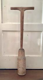 Antieke houten wasstamper, handgemaakt, Ophalen of Verzenden