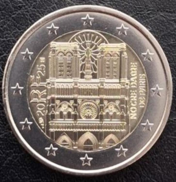 Frankrijk 2 euro 2025 UNC - Notre Dame, Postzegels en Munten, Munten | Europa | Euromunten, Losse munt, 2 euro, Frankrijk, Verzenden