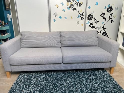 Gratis - lichtgrijze Ikea 2,5-zits bank, Huis en Inrichting, Banken | Bankstellen, Gebruikt, Rechte bank, Driepersoons, 200 tot 250 cm