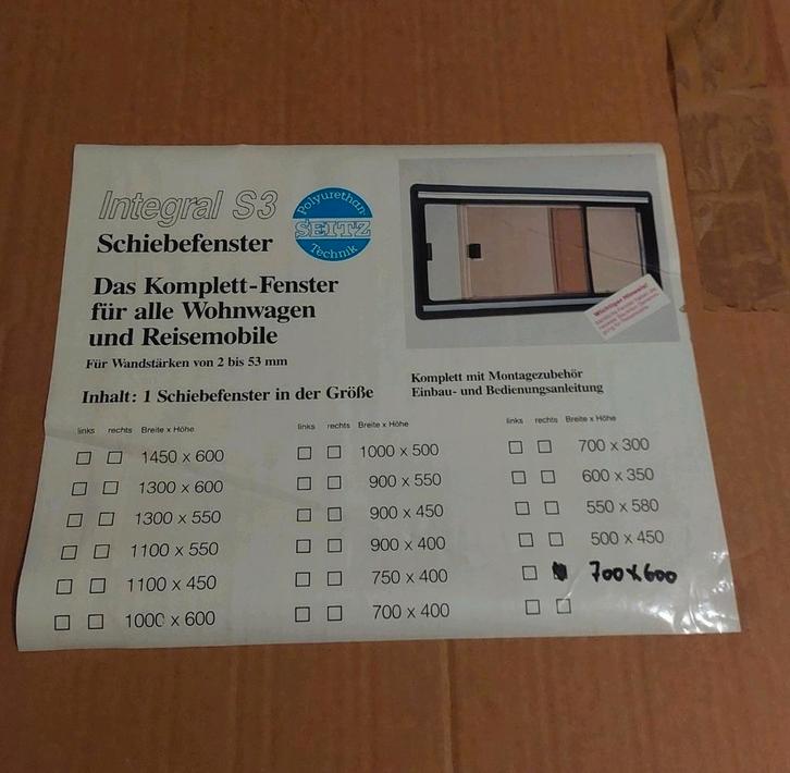 (dometic) seitz s3 schuifraam 700x600 rechter zijde, Caravans en Kamperen, Camper-accessoires, Nieuw, Ophalen of Verzenden