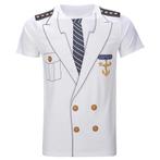 Heren kapiteins t-shirt kapitein boot schipper shirt, Kleding | Heren, T-shirts, Verzenden, Nieuw