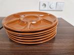 6 stuks retro barbeque- / gourmet- /  fondueborden, Ophalen, Huis en Inrichting