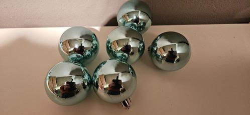 set 4 blauwe kerstballen voor maar € 1,00, Diversen, Kerst, Zo goed als nieuw, Ophalen of Verzenden