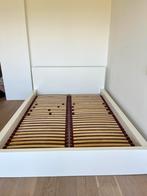 IKEA tweepersoons bed / twijfelaar 140x200 MOET WEG, Gebruikt, 140 cm, Wit, Hout