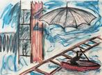 Theo van der Horst – gouache, Antiek en Kunst, Ophalen